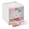 mDesign Large Plastic 3 Drawer Organizer for Makeup Storage